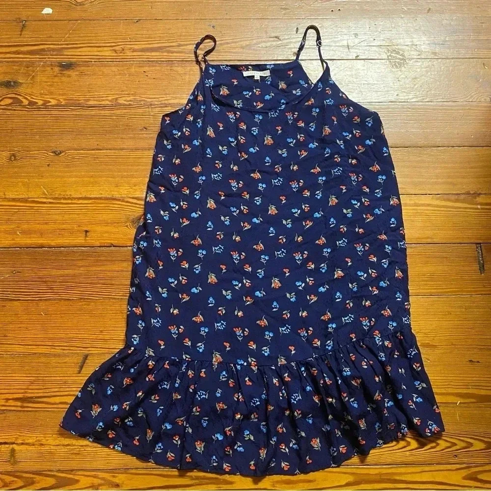 Children’s Copper Key Blue Flower summer dress Large